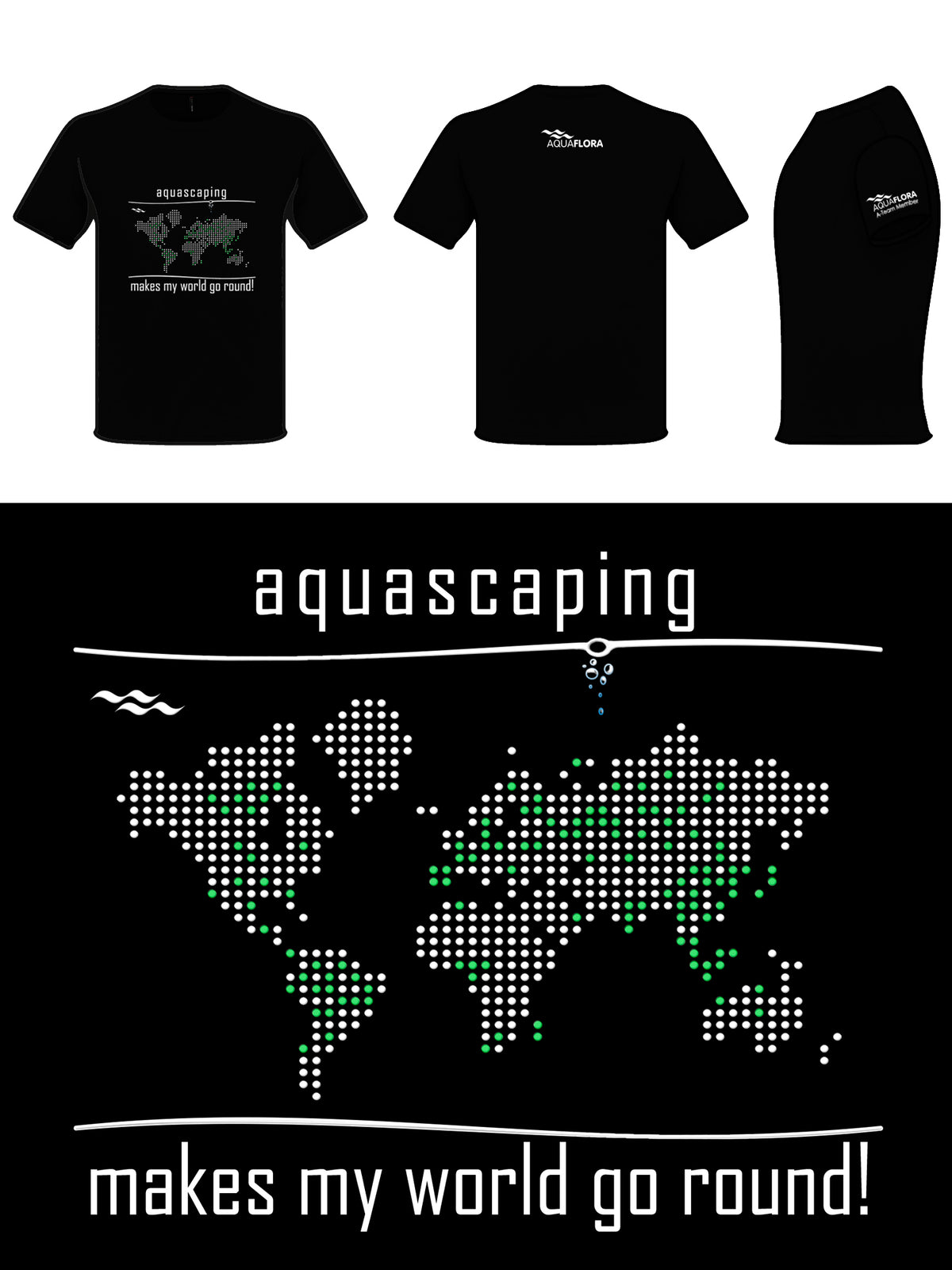 Aquaflora Big Aquascaping Text T-Shirt - Male/Uni M - Pr (Aquaflora Big Aquascaping Text T-Shirt - male/uni M - PR)