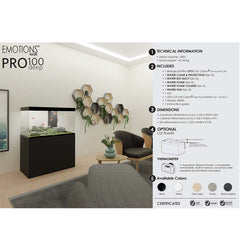 Aquarium emotions nature pro 100 Deep Wit 102x58x61cm