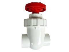PVC Gate Valves / Stop Valve gray/red 20mm