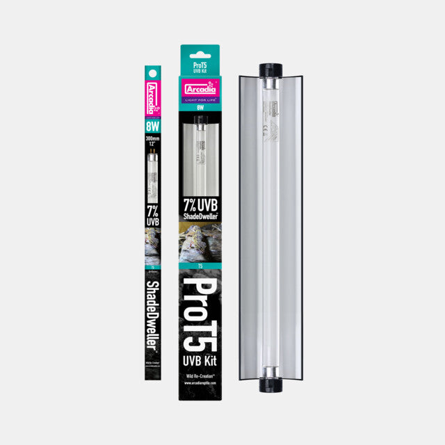 Arcadia Pro T5 UVB Set Shadedweller 7% UVB 8 Watt