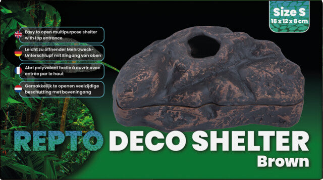 REPTO DECO SHELTER BROWN S