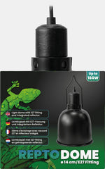REPTO DOME E27 FITTING 14 CM ZWART