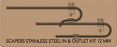 SF SCAPERS RVS IN/UITLAAT SET 12 MM