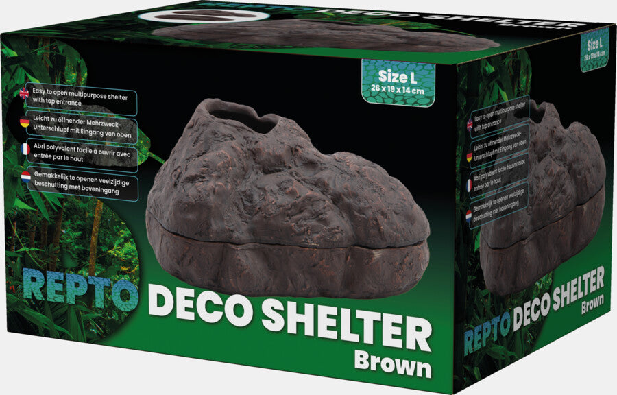 REPTO DECO SHELTER BROWN L