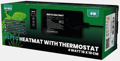 REPTO HEAT MAT WITH THERMOSTAT 4 WATT 18X10 CM