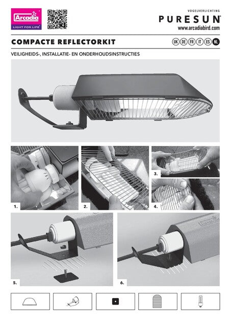 ARCADIA PURESUN COMPACT LAMP REFLECTOR SET