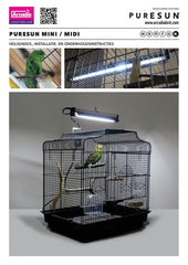 ARCADIA PURESUN VOGEL LAMP SET MET HOUDER MINI 8 WATT