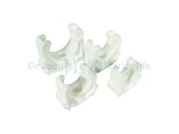 PVC pipe clamp Ø 16 mm white open
