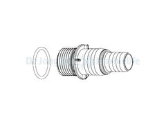 HOSE CONNECTOR 1/2 " GAS+O-RING - SYNCRAPOND 2.0/2.5/3.0