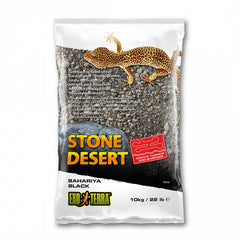 Ex stone desert substraat bahariya black Zwart