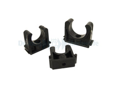 PVC Pipe Clip 32mm Open Black