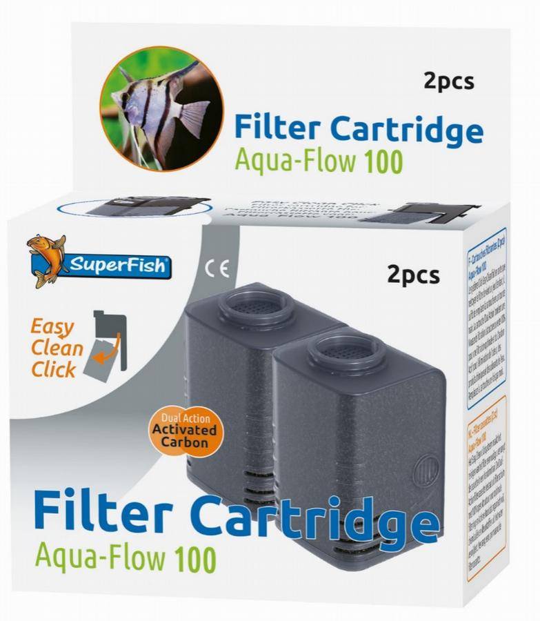 SuperFish aquaflow 100 easy click cartridge 2 stuks
