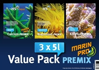 HS Aqua Marin Pro Ready XL Value Pack (Ca, KH, Mg) 3x5 L