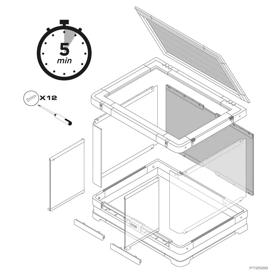 Exo Terra Vista Panoramic Terrarium Zwart