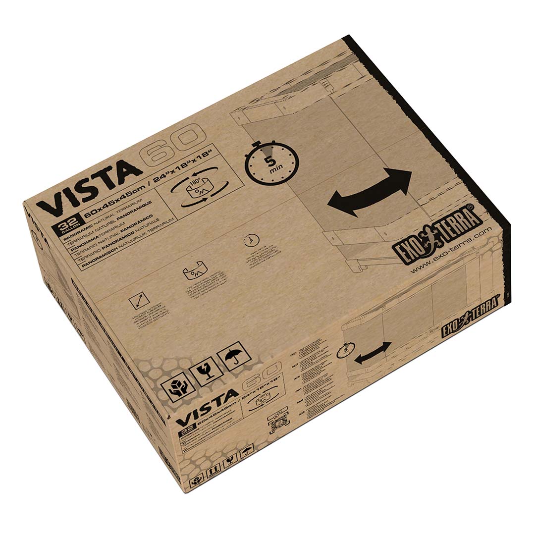 Exo Terra Vista Panoramic Terrarium Zwart