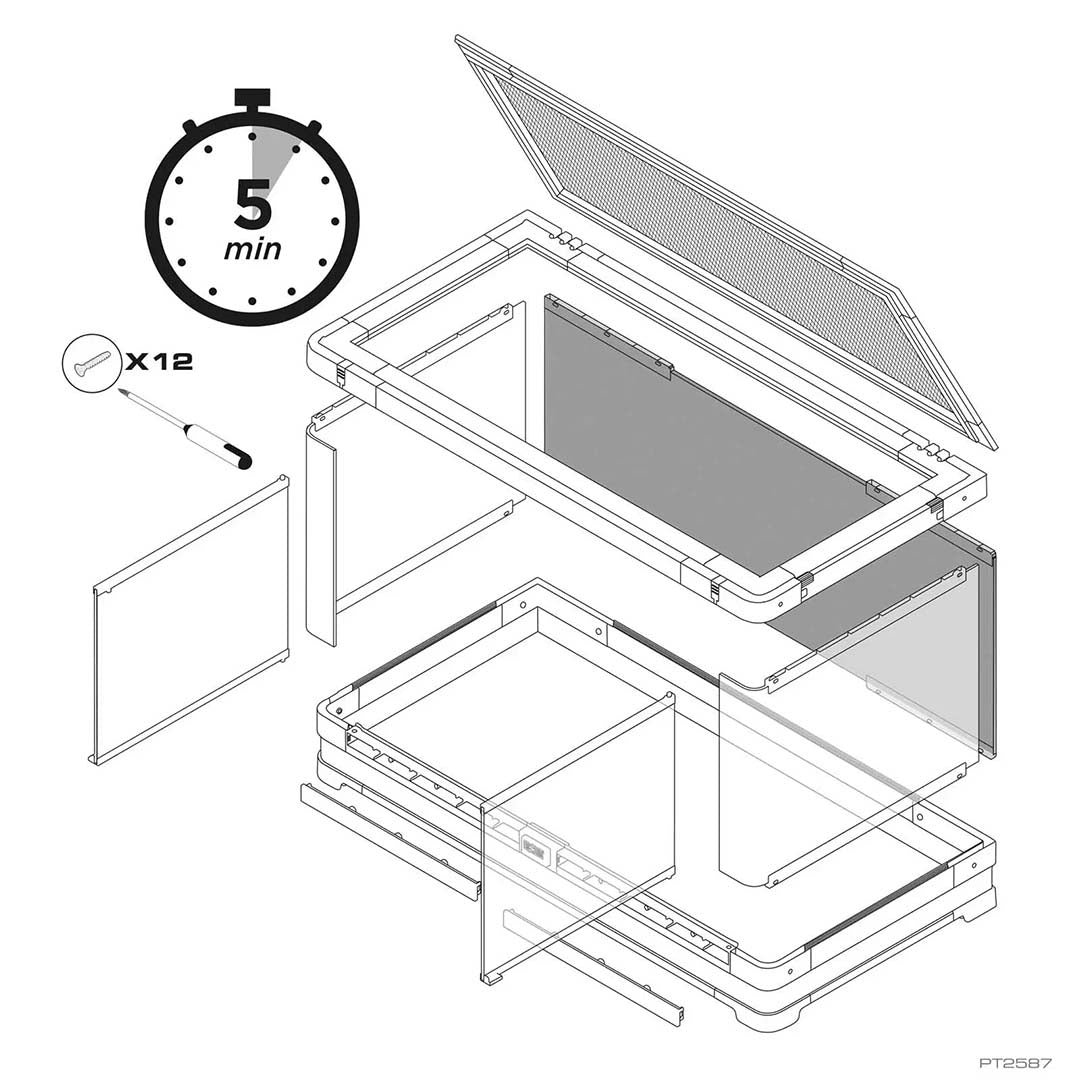 Exo Terra Vista Panoramic Terrarium Zwart