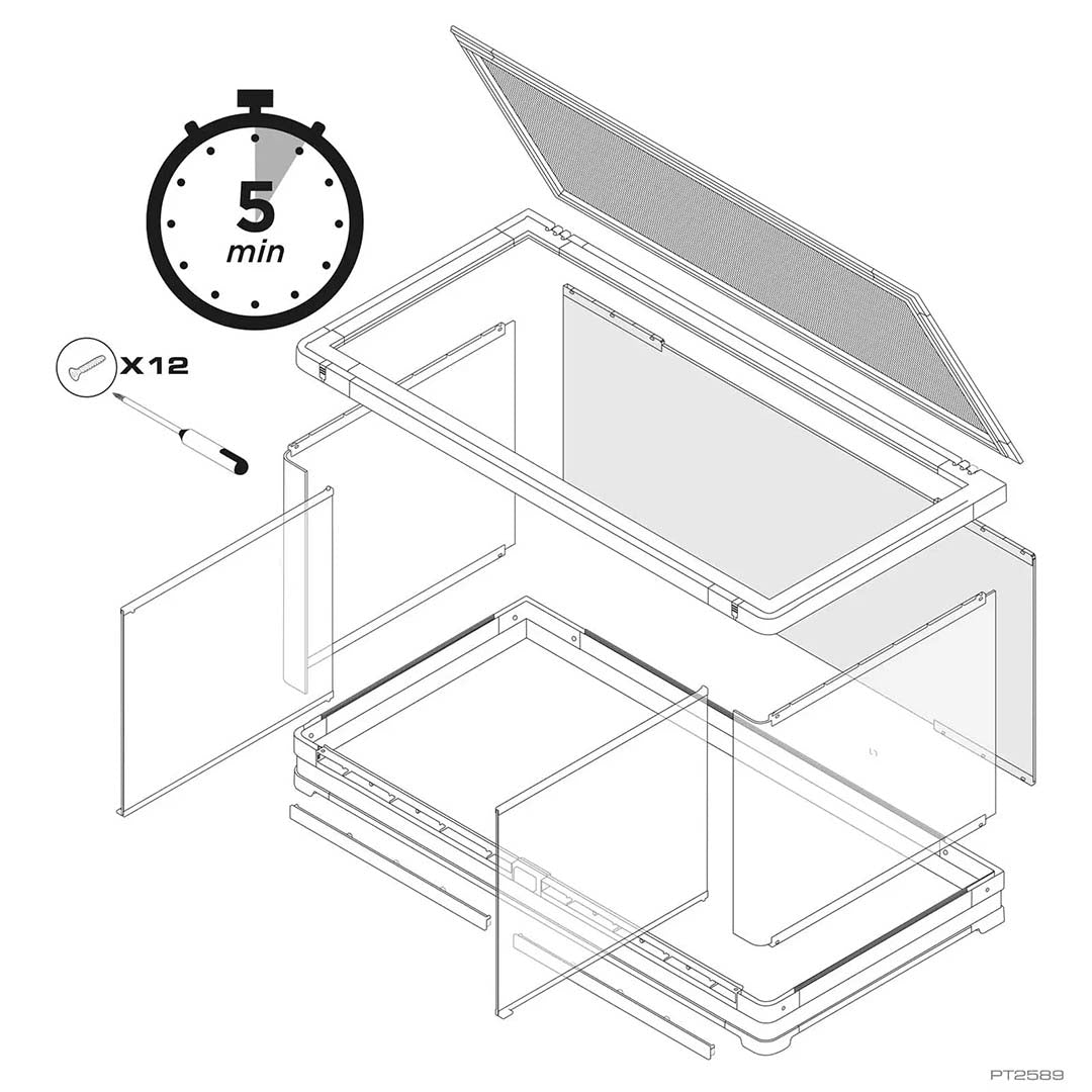 Exo Terra Vista Panoramic Terrarium Zwart