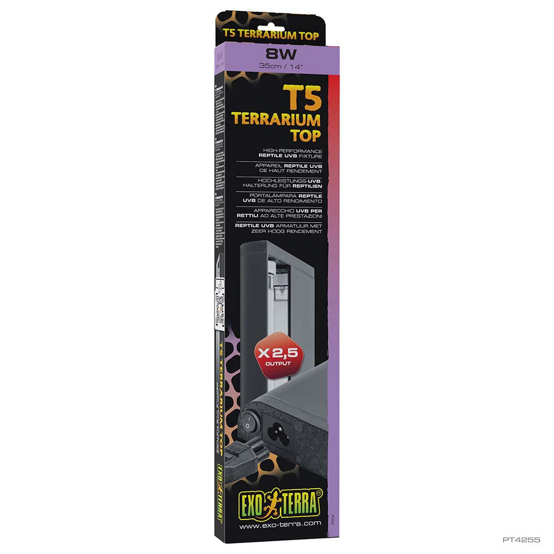 Ex t5 terrarium top reptile uvb armatuur Zwart