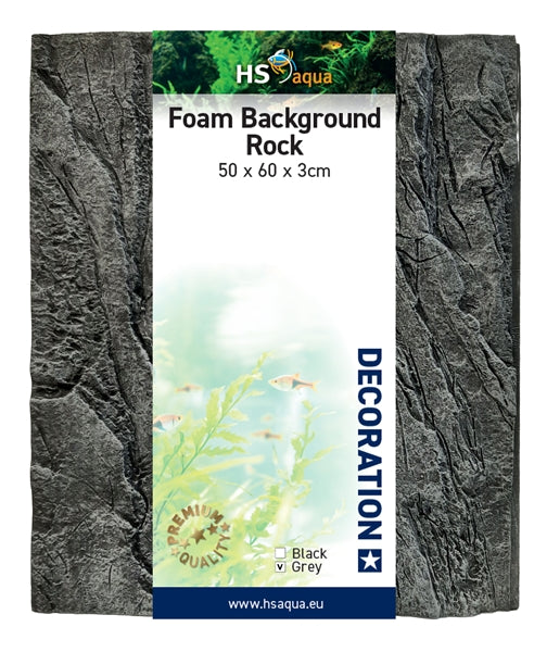 HS AQUA FOAM BACKGROUND ROCK GREY 50X60 CM