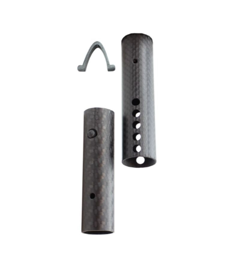 Carbon telescopic tube 2pcs with U-clamp