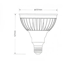 LED PAR bulb 18 Watt E27 - 6.500 K