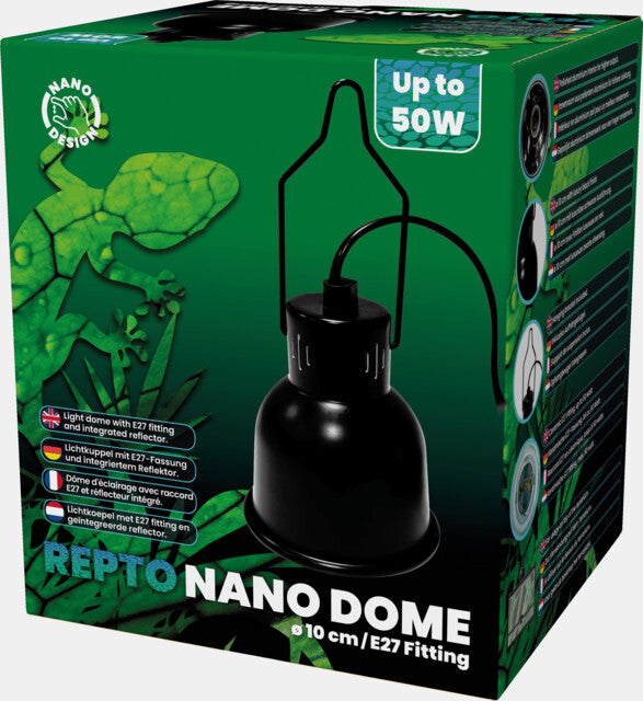 REPTO NANO DOME E27 FITTING 10 CM ZWART