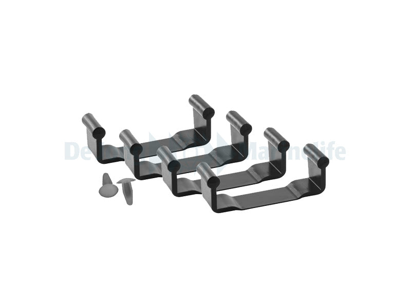 2 locking pins, 4 retaining clips