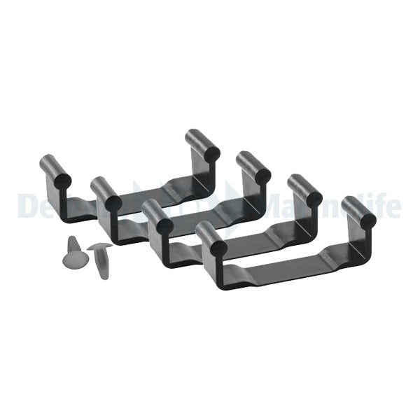 2 locking pins, 4 retaining clips