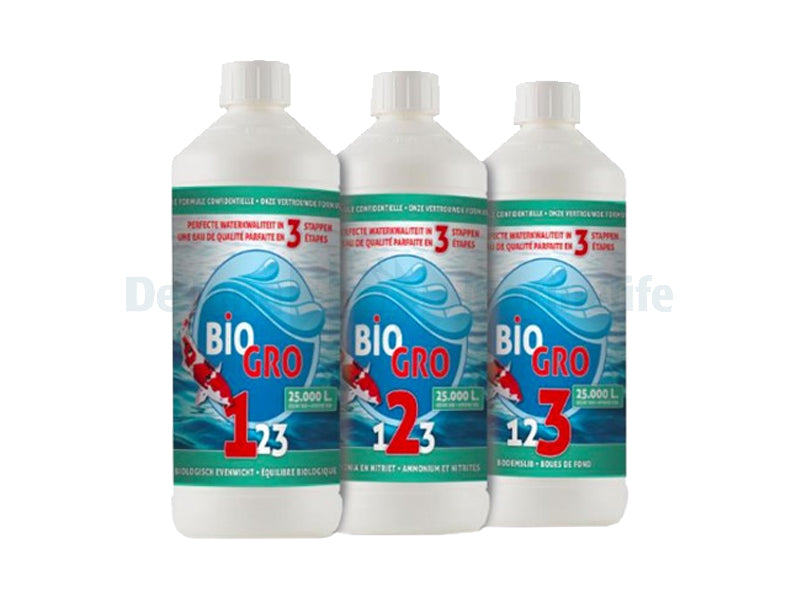 3x 1000ml BioGro bacteria for Pond 25.000L