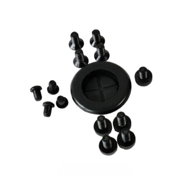 Set of screws + rubber plugs Ocean Clear