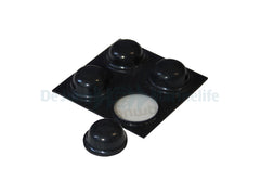 4 elastic pads ø11 x 5 mm (0.4 x 0.2 in.), black