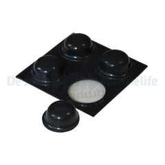 4 elastic pads ø11 x 5 mm (0.4 x 0.2 in.), black