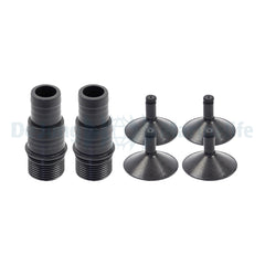 4 suction cups + 2 hose supports