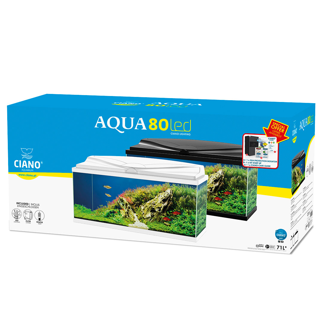 aquarium aqua 80 led bio cf150 Zwart 80x30x41,5cm