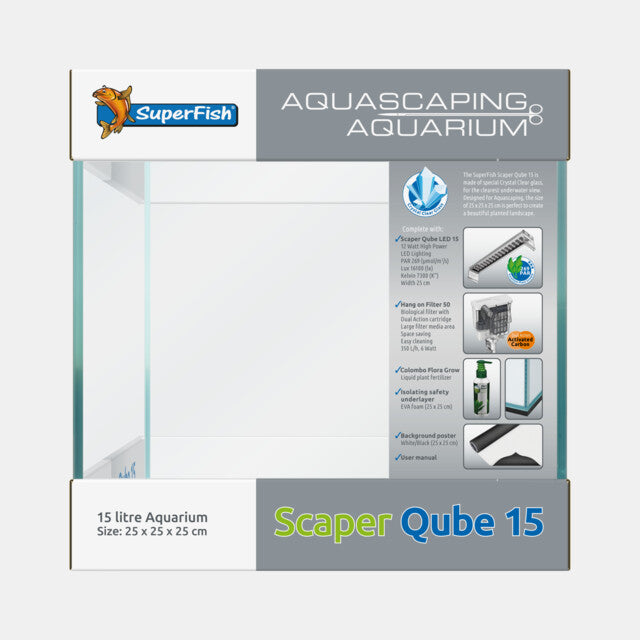 SuperFish Scaper Qube 15 Aquarium