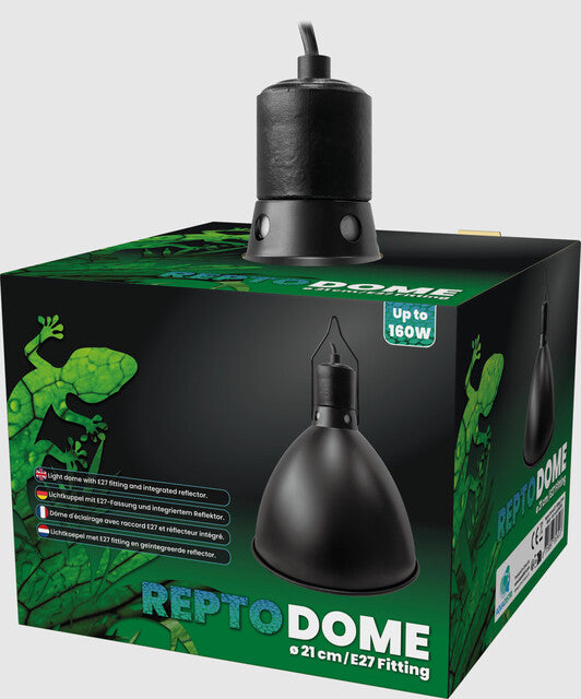 REPTO DOME E27 FITTING 21 CM ZWART
