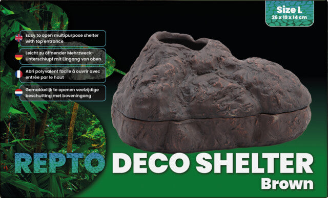 REPTO DECO SHELTER BROWN L