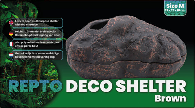 REPTO DECO SHELTER BROWN M
