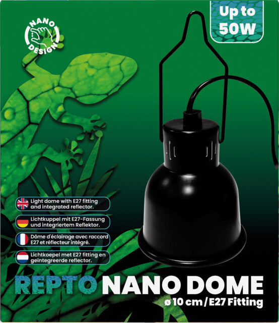 REPTO NANO DOME E27 FITTING 10 CM ZWART