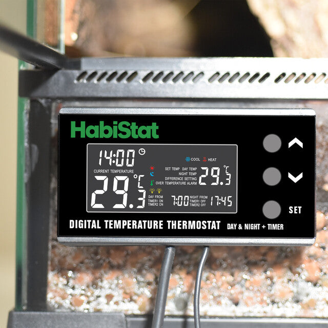 Habistat Digitale Temperatuur Thermostaat Dag/Nacht Timer