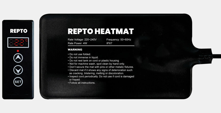 REPTO HEAT MAT WITH THERMOSTAT 4 WATT 18X10 CM