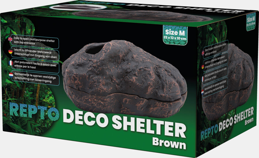 REPTO DECO SHELTER BROWN M