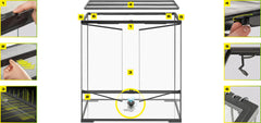 EX Pro Paludarium Large X-Tall maat 90 cm X 45 cm X 90 cm