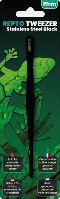 REPTO TWEEZER RVS ZWART 15 CM