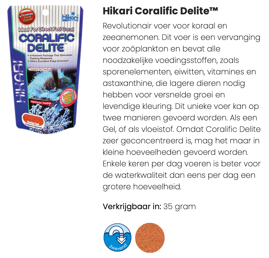 HIKARI MARINE CORAL DELITE 35 GRAM