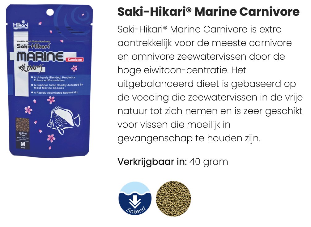 Hikari Marine "Carnivore" en "Herbivore"