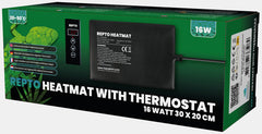 REPTO HEAT MAT WITH THERMOSTAT 16 WATT 30X20 CM