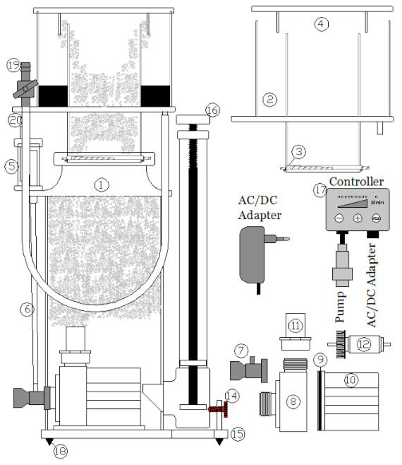 Adapter pressure side pump (SC1351&1456)