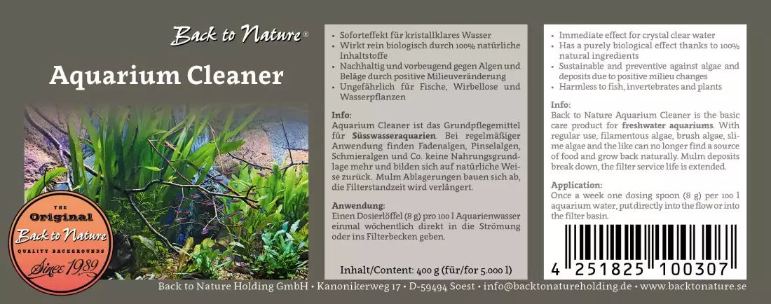 Back to nature aquarium cleaner