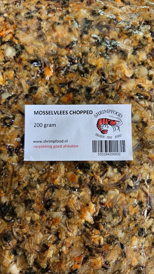 Shrimpfood Mussel Meat (Chopped) - 200g Bag